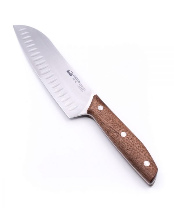 Due Cigni Santoku Alveolato 18cm Noce-coltellipersonalizzati.com