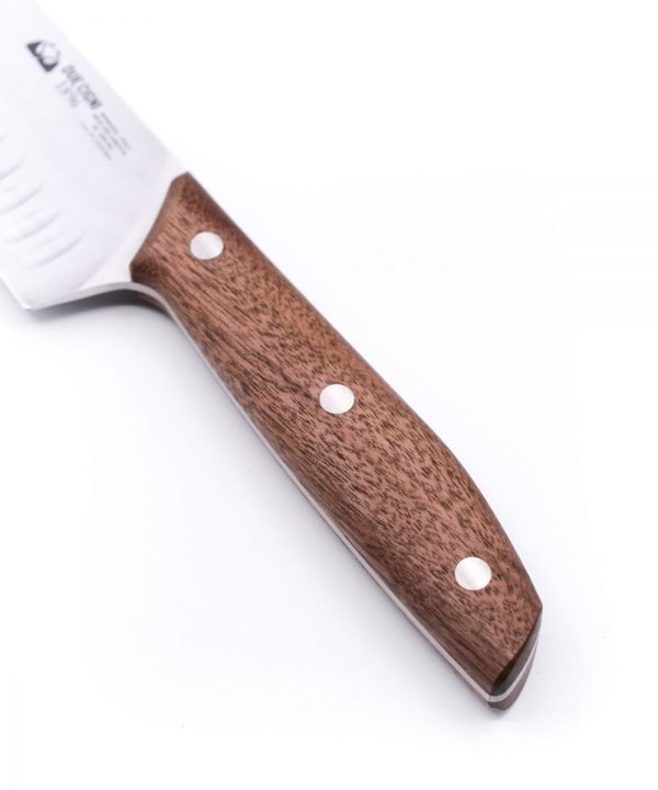 Due Cigni Santoku Alveolato 18cm Noce-coltellipersonalizzati.com