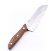 Due Cigni Santoku Alveolato 18cm Noce-coltellipersonalizzati.com