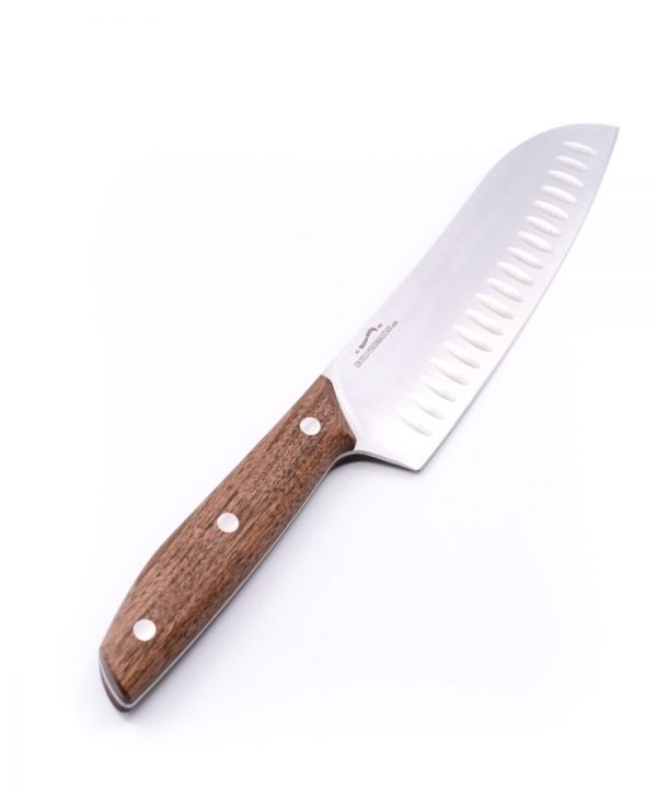 Due Cigni Santoku Alveolato 18cm Noce-coltellipersonalizzati.com