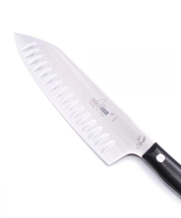 Maglio Nero Iside Fluted Rocking Santoku 17 cm