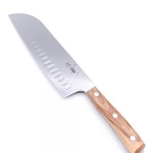 Maglio Nero Iside Santoku Alveolato Ulivo 19 cm