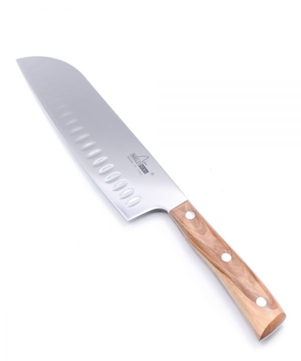Maglio Nero Iside Santoku Alveolato Ulivo 19 cm