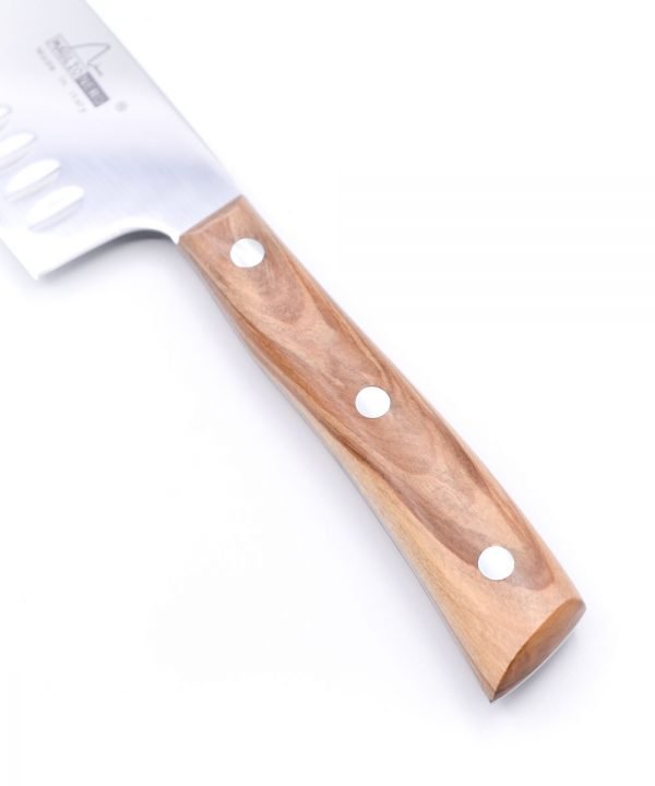 Maglio Nero Iside Santoku Alveolato Ulivo 19 cm