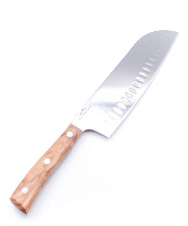 Maglio Nero Iside Santoku Alveolato Ulivo 19 cm