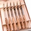 Maglio Nero Steak Knife Set 6pcs Olive Wood -custom-knives