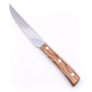 Maglio Nero Steak Knife Set 6pcs Olive Wood -custom-knives