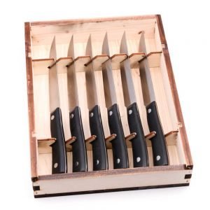 Maglio Nero Set da Bistecca 6pz-coltellipersonalizzati.com