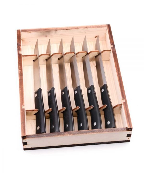 Maglio Nero Steak Knife Set 6pcs-custom-knives