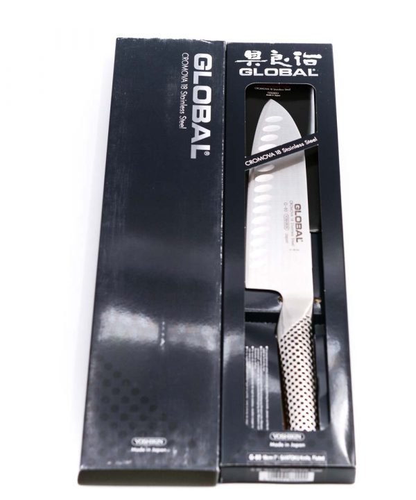 Global G-80 Santoku Alveolato 18cm-coltellipersonalizzati.com