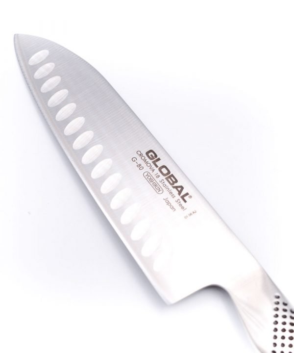 Global G-80 Santoku Alveolato 18cm-coltellipersonalizzati.com