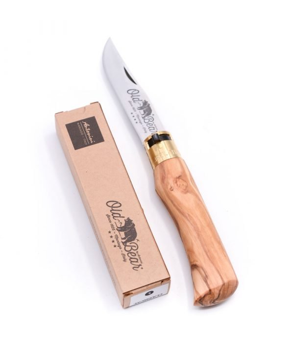 Old Bear Classical Olive Wood L-custom-knives