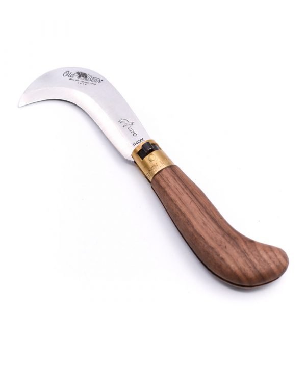 Old Bear Billhook Walnut Wood S-custom-knives
