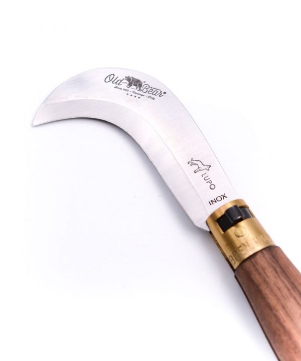 Old Bear Billhook Walnut Wood S-custom-knives
