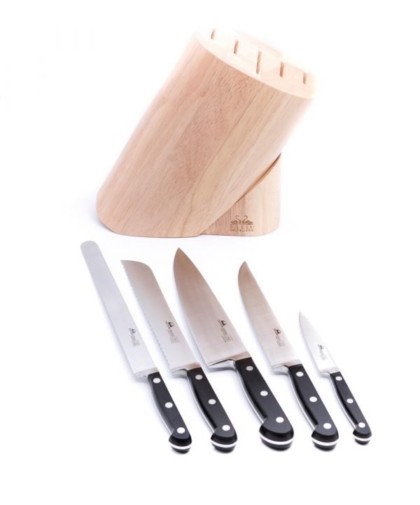 Due Cigni Ceppo 5 pz Forgiati-coltellipersonalizzati.com