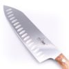Maglio Nero Iside Rocking Santoku Alveolato 17cm Ulivo-coltellipersonalizzati.com