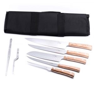 Maglio Nero Set Iside 8 Pezzi Ulivo-coltellipersonalizzati.com