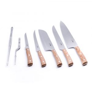 Maglio Nero Set Iside 8 Pezzi Ulivo-coltellipersonalizzati.com