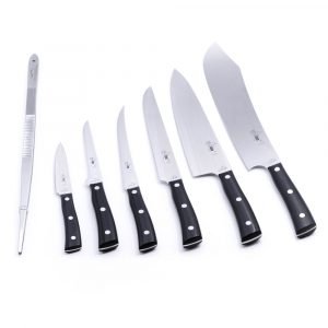 Maglio Nero Set Iside per Carne 7 Pezzi-coltellipersonalizzati.com