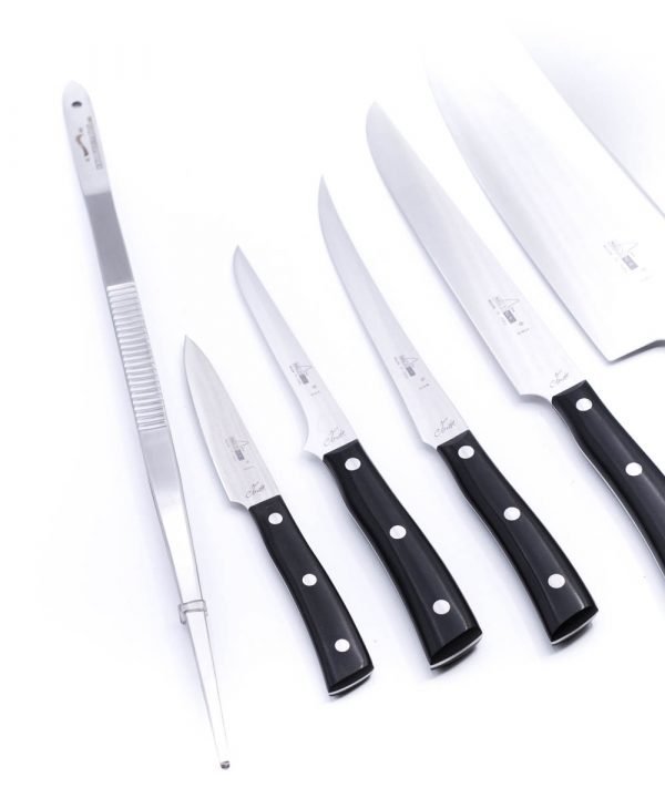 Maglio Nero Set Iside per Carne 7 Pezzi-coltellipersonalizzati.com