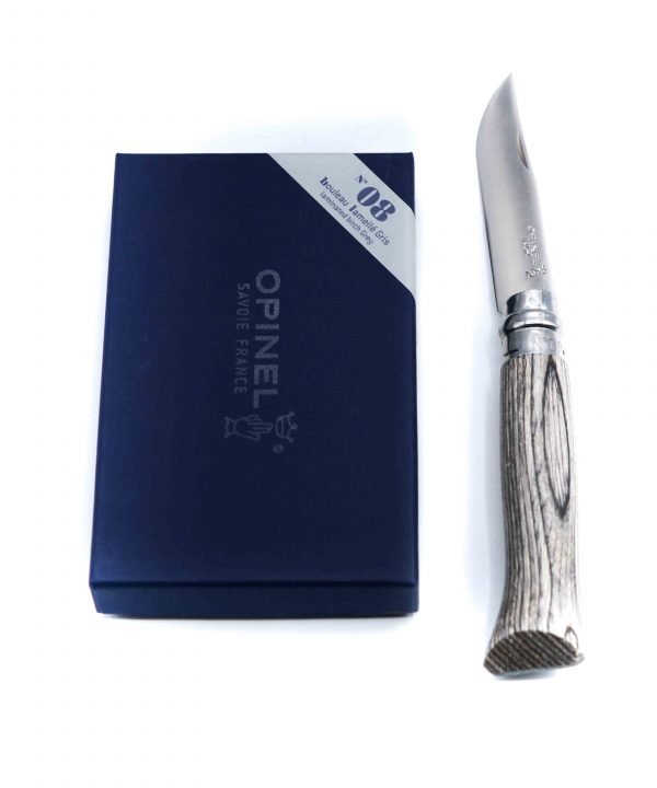 Opinel N°8 Laminato Betulla Grigio-coltellipersonalizzati.com