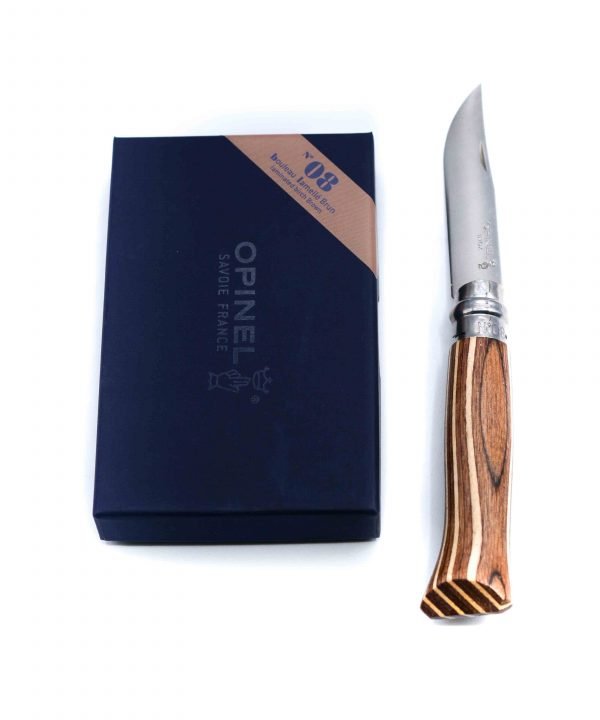 Opinel N°8 Laminato Betulla Marrone-coltellipersonalizzati.com