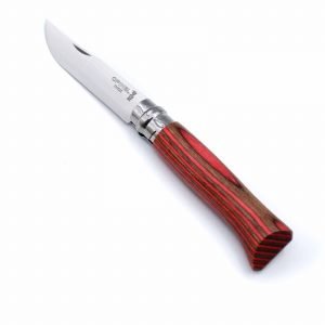 Opinel N°8 Laminato Betulla Rosso-coltellipersonalizzati.com