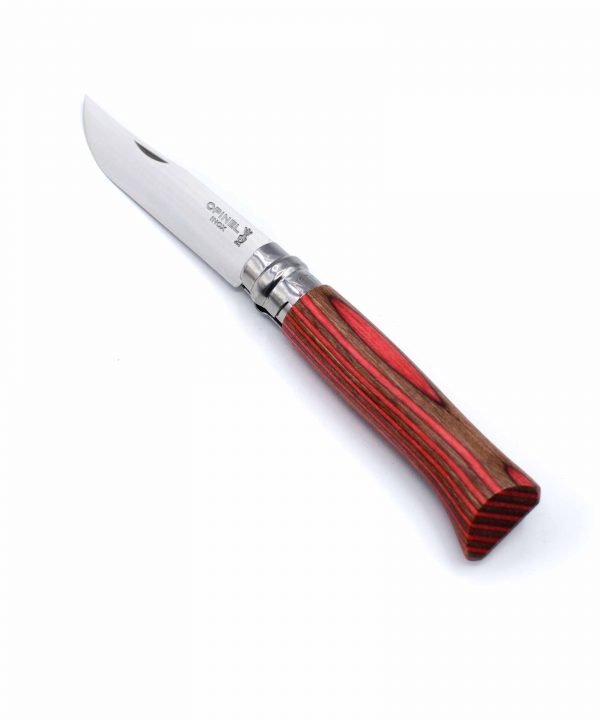 Opinel N°8 Laminato Betulla Rosso-coltellipersonalizzati.com