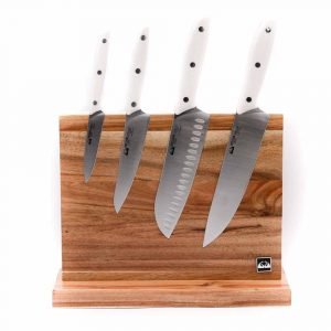 Due Cigni Ceppo Magnetico + Set 4pz Bianco-coltellipersonalizzati.com