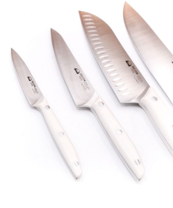 Due Cigni Ceppo Magnetico + Set 4pz Bianco-coltellipersonalizzati.com