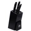 Due Cigni Ceppo ad Inserimento Nero + Set 4pz Nero-coltellipersonalizzati.com