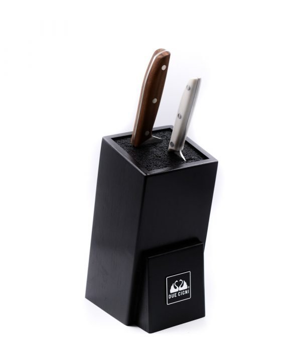 Due Cigni Ceppo ad Inserimento Nero-coltellipersonalizzati.com