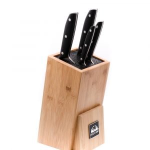 Due Cigni Ceppo ad Inserimento + Set 4pz Nero-coltellipersonalizzati.com