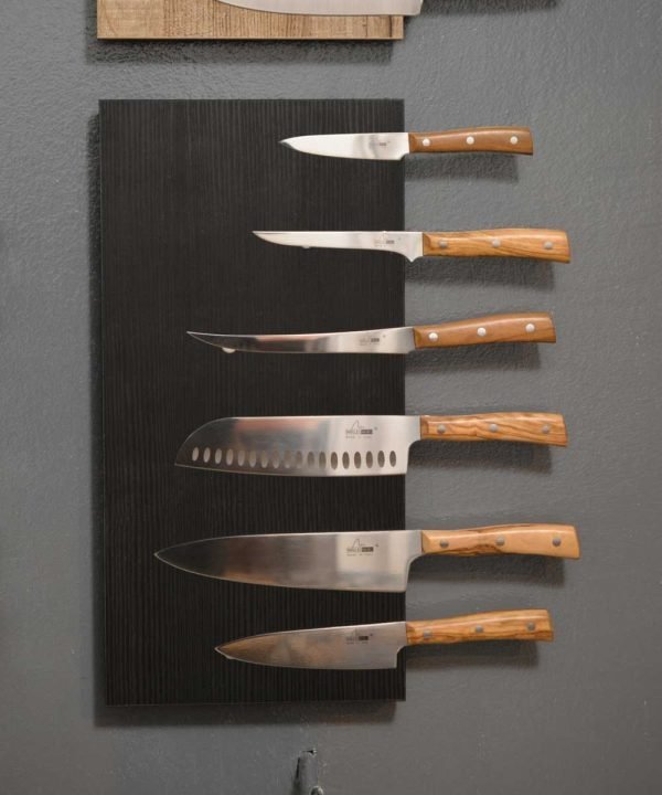 KnivesWall 6 posti Legno Nero-coltellipersonalizzati.com