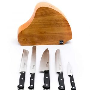 Due Cigni Ceppo Ventaglio 5pz Rivettati-coltellipersonalizzati.com