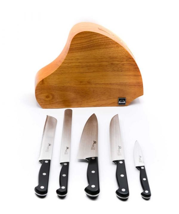 Due Cigni Ceppo Ventaglio 5pz Rivettati-coltellipersonalizzati.com