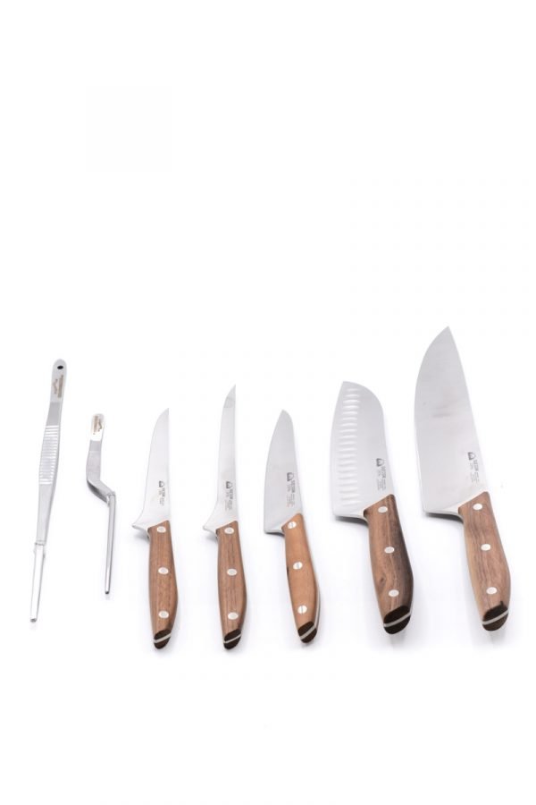 Due Cigni Set 8 pezzi Noce-coltellipersonalizzati.com