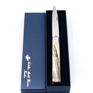 M.F. Sfilato Corno Antico Guancetta INOX 28cm -coltellipersonalizzati.com