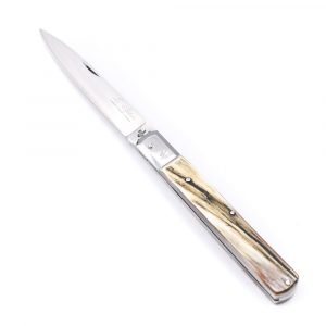 M.F. Sfilato Corno Antico Guancetta INOX 28cm -coltellipersonalizzati.com