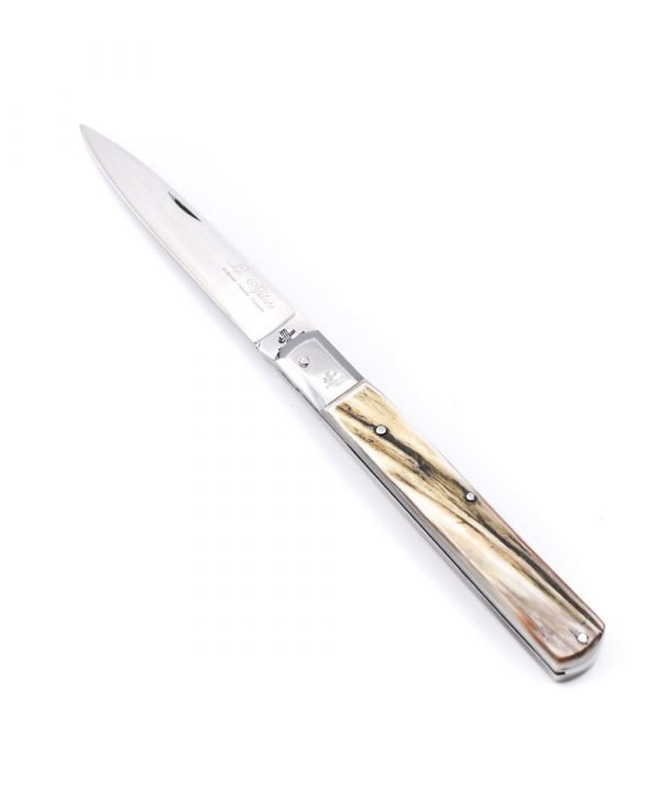 M.F. Sfilato Corno Antico Guancetta INOX 28cm -coltellipersonalizzati.com