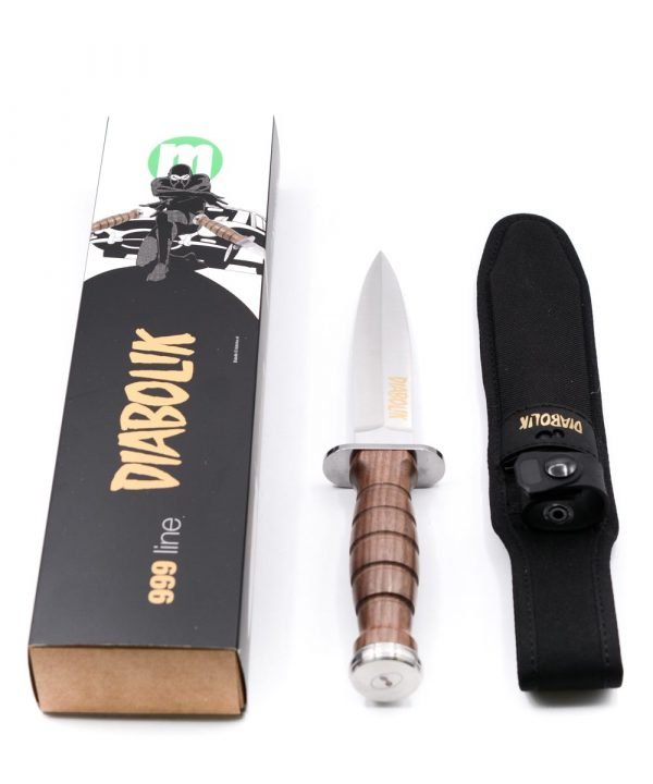 Maserin Coltello di Diabolik Noce con Incisione Oro- coltellipersonalizzati.com
