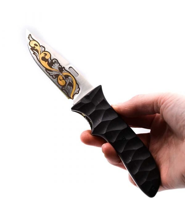 Maserin 384 KT Gold 24Kt- custom-knives