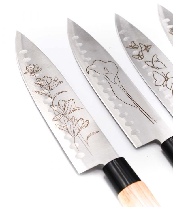 CS Trinciante Flower Collection 5pz- coltellipersonalizzati.com