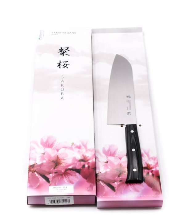Tamahagane Sakura Santoku 17,5cm- coltellipersonalizzati.com