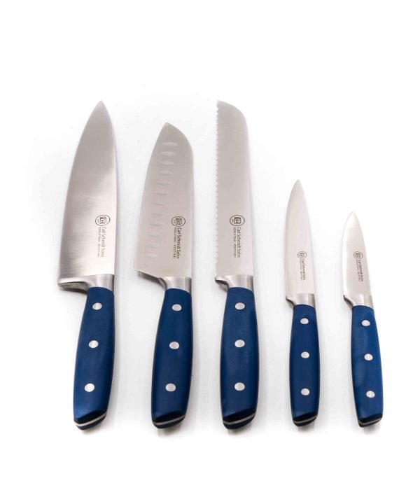 CS Ceppo 6pz Forgiati Blu - coltellipersonalizzati.com
