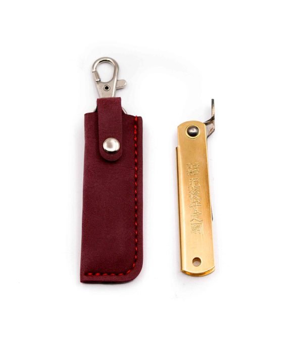 Masahiro Higonokami Ottone 13cm Fodero Rosso - coltellipersonalizzati.com