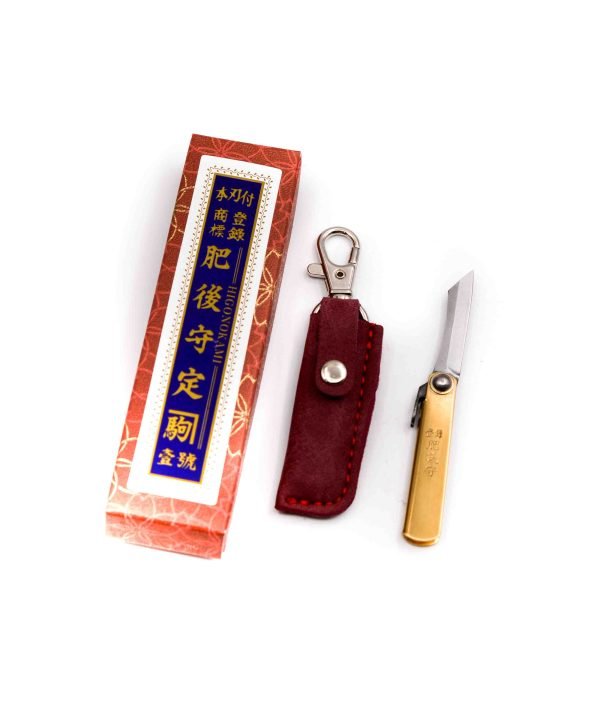 Higonokami Ottone 9cm Fodero Rosso - coltellipersonalizzati.com