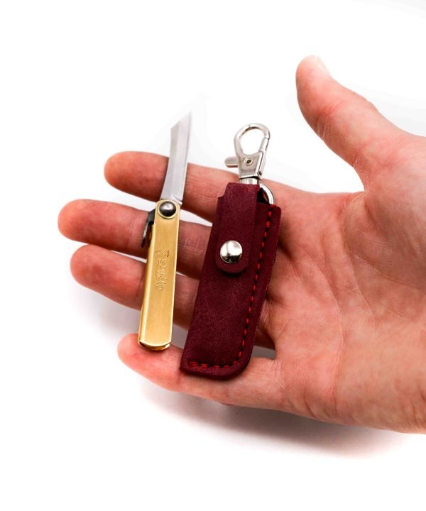 Higonokami Ottone 9cm Fodero Rosso - coltellipersonalizzati.com