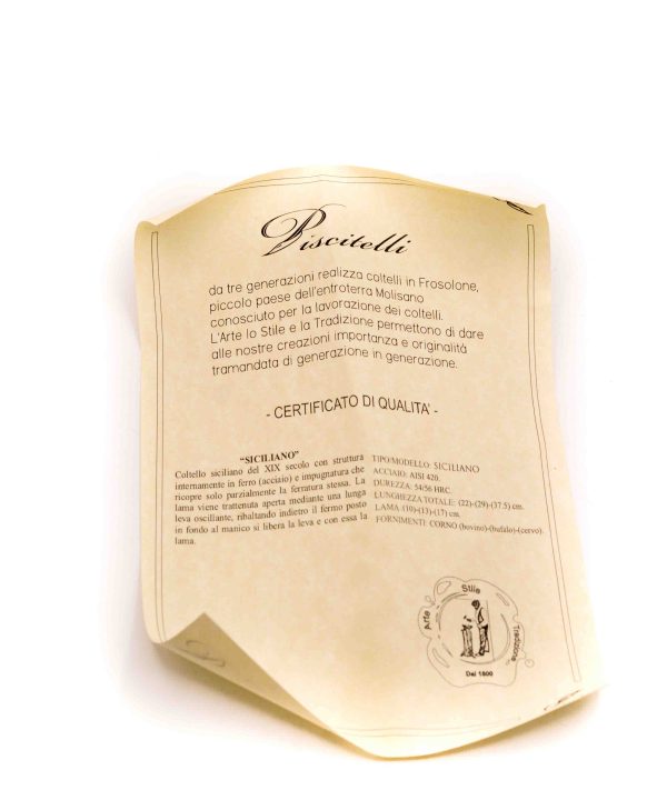 Piscitelli Siciliano a Pompa 29cm - coltellipersonalizzati.com