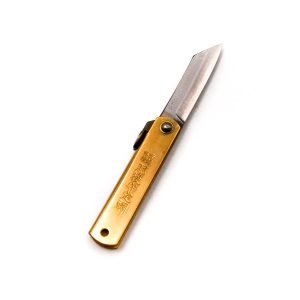 Higonokami Ottone 13cm Fodero Blu- coltellipersonalizzati.com
